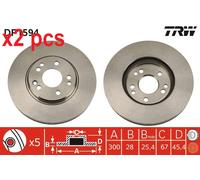 X2 PCS BRAKE DISC DF1594