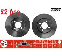 X2 PCS BRAKE DISC DF2550
