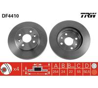 X2 PCS BRAKE DISC DF4410 TRW