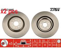 X2 PCS BRAKE DISC DF4749S