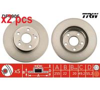 X2 PCS BRAKE DISC DF4906
