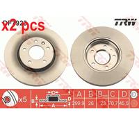 X2 PCS BRAKE DISC DF7923