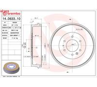 X2 PCS BRAKE DRUM 14D63310