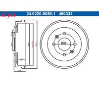 X2 PCS BRAKE DRUM 24022000501
