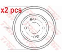 X2 PCS BRAKE DRUM DB4401