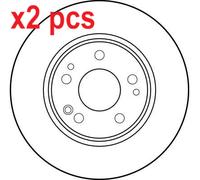 X2 PCS DF1581 BRAKE DISC TRW