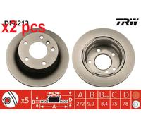 X2 PCS DF4213 BRAKE DISC TRW