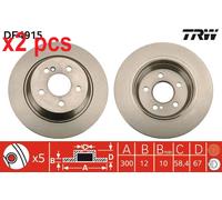 X2 PCS DF4915 BRAKE DISC TRW