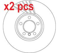 X2 PCS DF6612S BRAKE DISC TRW