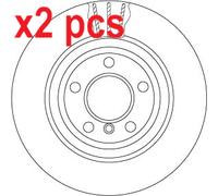 X2 PCS DF6617S BRAKE DISC TRW