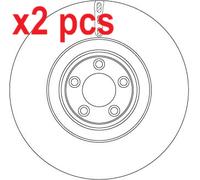 X2 PCS DF6651S BRAKE DISC TRW