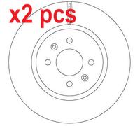 X2 PCS DF6842 BRAKE DISC TRW