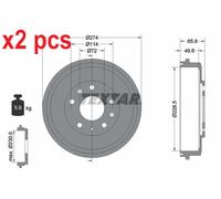 X2 PCS FITS MAZDA 626 MK V 1.9 BRAKE DRUM 94047300 TEXTAR