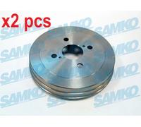 X2 PCS FITS TOYOTA YARIS VERSO / FUN CARGO 1.3 BRAKE DRUM S70338 SAMKO