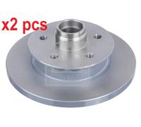 X2 PCS FRONT AXLE 02583 BRAKE DISC FEBI BILSTEIN