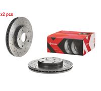 X2 PCS FRONT AXLE 09.A865.1X BRAKE DISC BREMBO
