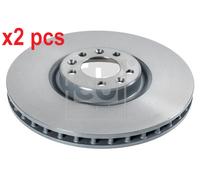 X2 PCS FRONT AXLE 106608 BRAKE DISC FEBI BILSTEIN