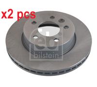 X2 PCS FRONT AXLE 107721 BRAKE DISC FEBI BILSTEIN