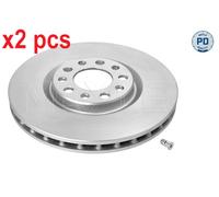 X2 PCS FRONT AXLE 15-15 521 0004/PD BRAKE DISC MEYLE