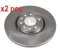 X2 PCS FRONT AXLE 23559 BRAKE DISC FEBI BILSTEIN