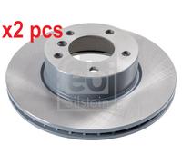X2 PCS FRONT AXLE 24468 BRAKE DISC FEBI BILSTEIN