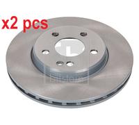 X2 PCS FRONT AXLE 24749 BRAKE DISC FEBI BILSTEIN