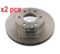 X2 PCS FRONT AXLE 35337 BRAKE DISC FEBI BILSTEIN