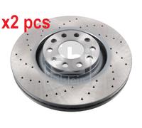 X2 PCS FRONT AXLE 44121 BRAKE DISC FEBI BILSTEIN