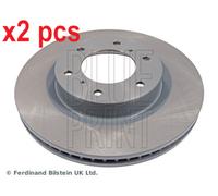 X2 PCS FRONT AXLE ADC443114 BRAKE DISC BLUE PRINT