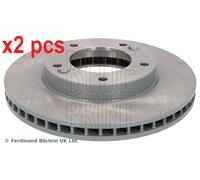 X2 PCS FRONT AXLE ADG04390 BRAKE DISC BLUE PRINT