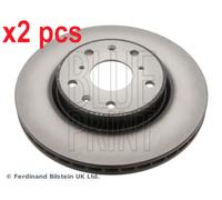 X2 PCS FRONT AXLE ADK84326 BRAKE DISC BLUE PRINT