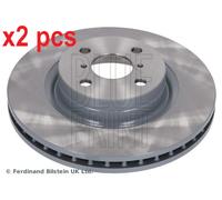 X2 PCS FRONT AXLE ADT343309 BRAKE DISC BLUE PRINT