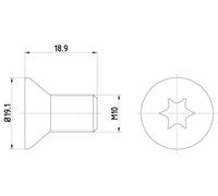 X2 PCS FRONT AXLE BOLT, BRAKE DISC TPM0010