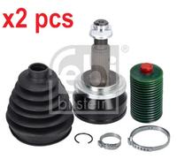 X2 PCS FRONT AXLE BOTH SIDES L&R JOINT KIT, DRIVE SHAFT 185088 FEBI BILSTEIN