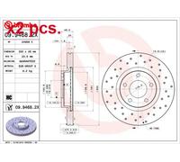 X2 PCS FRONT BRAKE DISC PAIR L&R 09.9468.2X BREMBO I