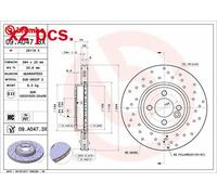 X2 PCS FRONT BRAKE DISC PAIR L&R 09.A047.3X BREMBO I