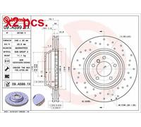 X2 PCS FRONT BRAKE DISC PAIR L&R 09.A599.1X BREMBO I