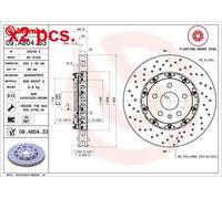 X2 PCS FRONT BRAKE DISC PAIR L&R 09.A804.33 BREMBO I