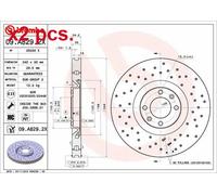 X2 PCS FRONT BRAKE DISC PAIR L&R 09.A829.2X BREMBO I