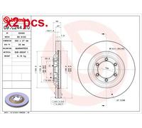 X2 PCS FRONT BRAKE DISC PAIR L&R 09.C244.10 BREMBO I