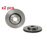 X2 PCS FRONT BRAKE DISC PAIR L&R 09.D058.11 BREMBO I