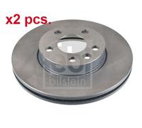 X2 PCS FRONT BRAKE DISC PAIR L&R 14160 FEBI BILSTEIN I