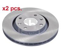 X2 PCS FRONT BRAKE DISC PAIR L&R 21120 FEBI BILSTEIN I