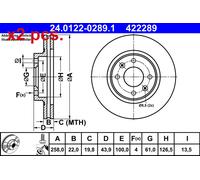 X2 PCS FRONT BRAKE DISC PAIR L&R 24.0122-0289.1 ATE I
