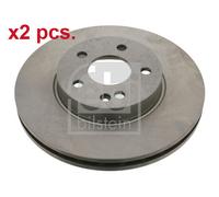 X2 PCS FRONT BRAKE DISC PAIR L&R 24076 FEBI BILSTEIN I