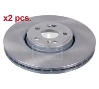 X2 PCS FRONT BRAKE DISC PAIR L&R 24311 FEBI BILSTEIN I