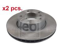 X2 PCS FRONT BRAKE DISC PAIR L&R 24468 FEBI BILSTEIN I