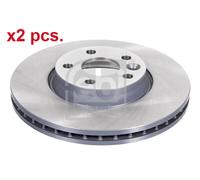 X2 PCS FRONT BRAKE DISC PAIR L&R 28361 FEBI BILSTEIN I