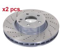 X2 PCS FRONT BRAKE DISC PAIR L&R 30553 FEBI BILSTEIN I