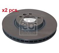 X2 PCS FRONT BRAKE DISC PAIR L&R 44015 FEBI BILSTEIN I